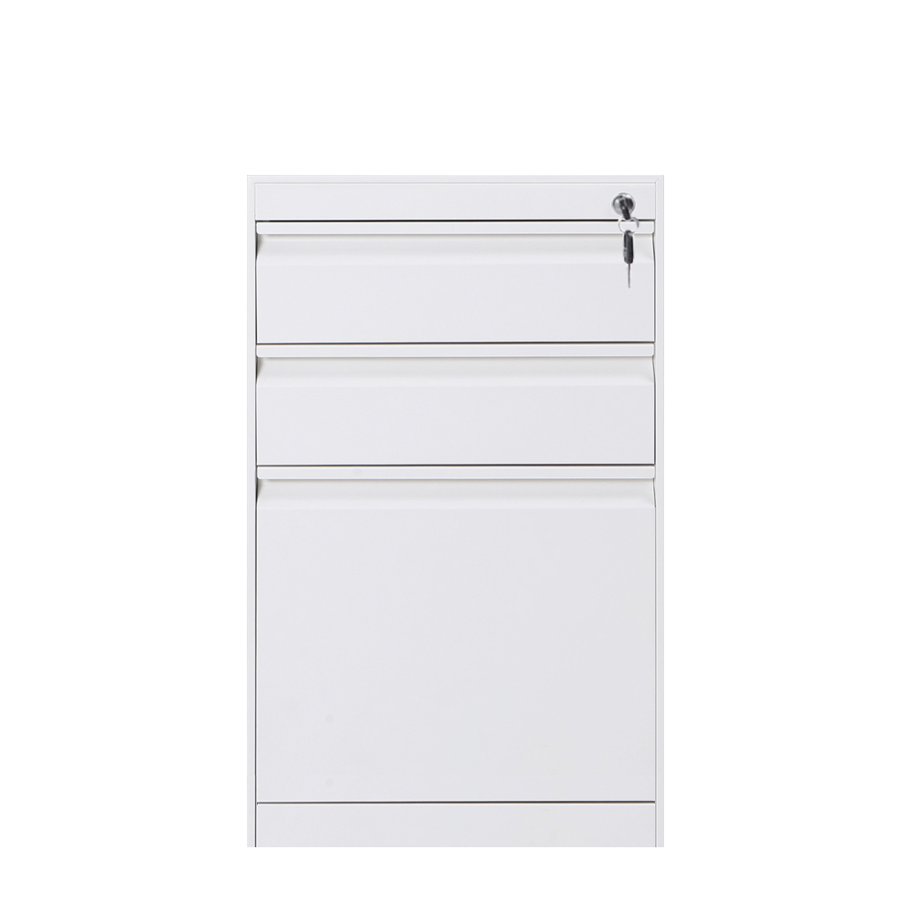 薄边鹅颈桌底固定柜